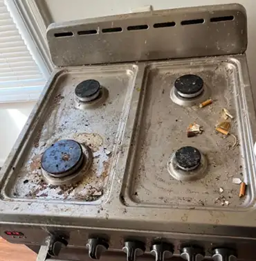 Stove Cleaning Before, Buffalo, NY